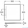 Roca Pyros 90x90cm brodzik kwadratowy kompozytowy STONEX beżowy AP90138438403650
